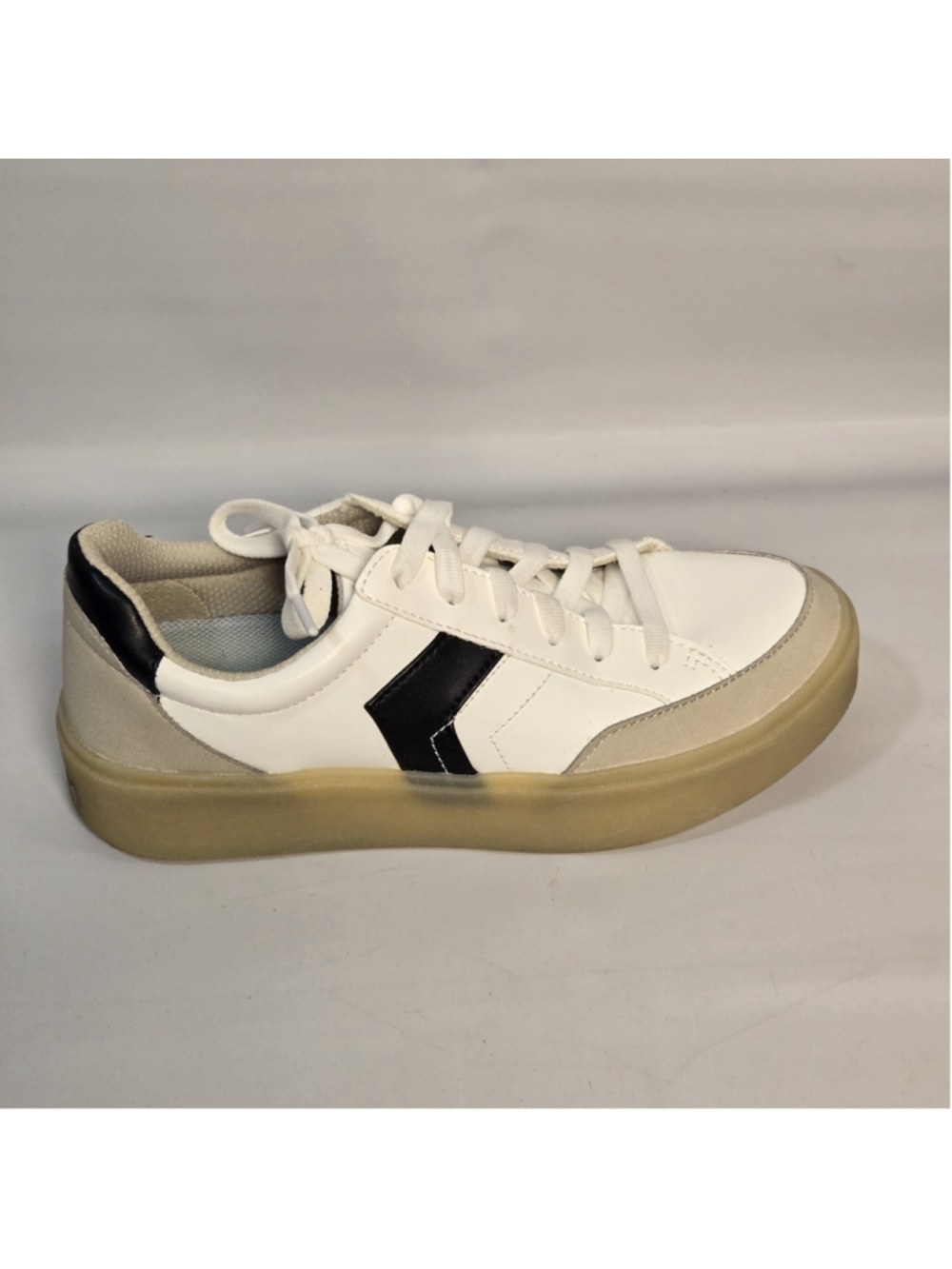 Dr Scholl's Madison Lace Sneaker White Black Platform Comfort Women 6 Streetwear
